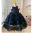 Vestido Infantil de Borboletas de PaetĂȘ