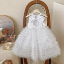 Vestido Infantil de Borboletas de PaetĂȘ