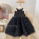 Vestido Infantil de Borboletas de PaetĂȘ