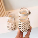 Sandália em couro sintético e solado antiderrapante infantil - 1 a 3 anos