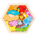 Quebra-Cabeça de Madeira 3D para Bebês – Brinquedo Educativo Infantil para Desenvolvimento da Inteligência e Coordenação Motora
