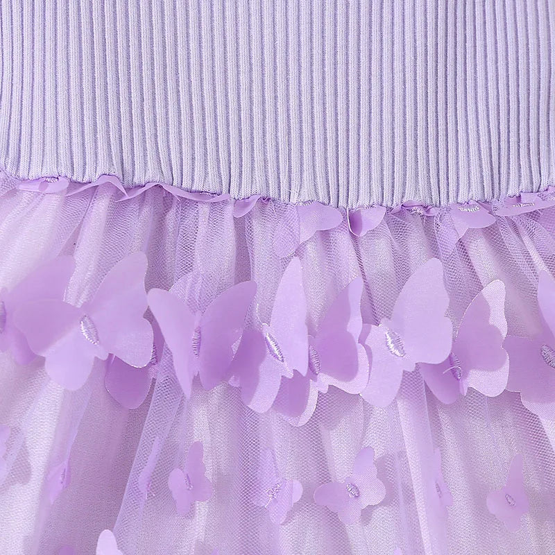 Vestido de Tule e Borboletas